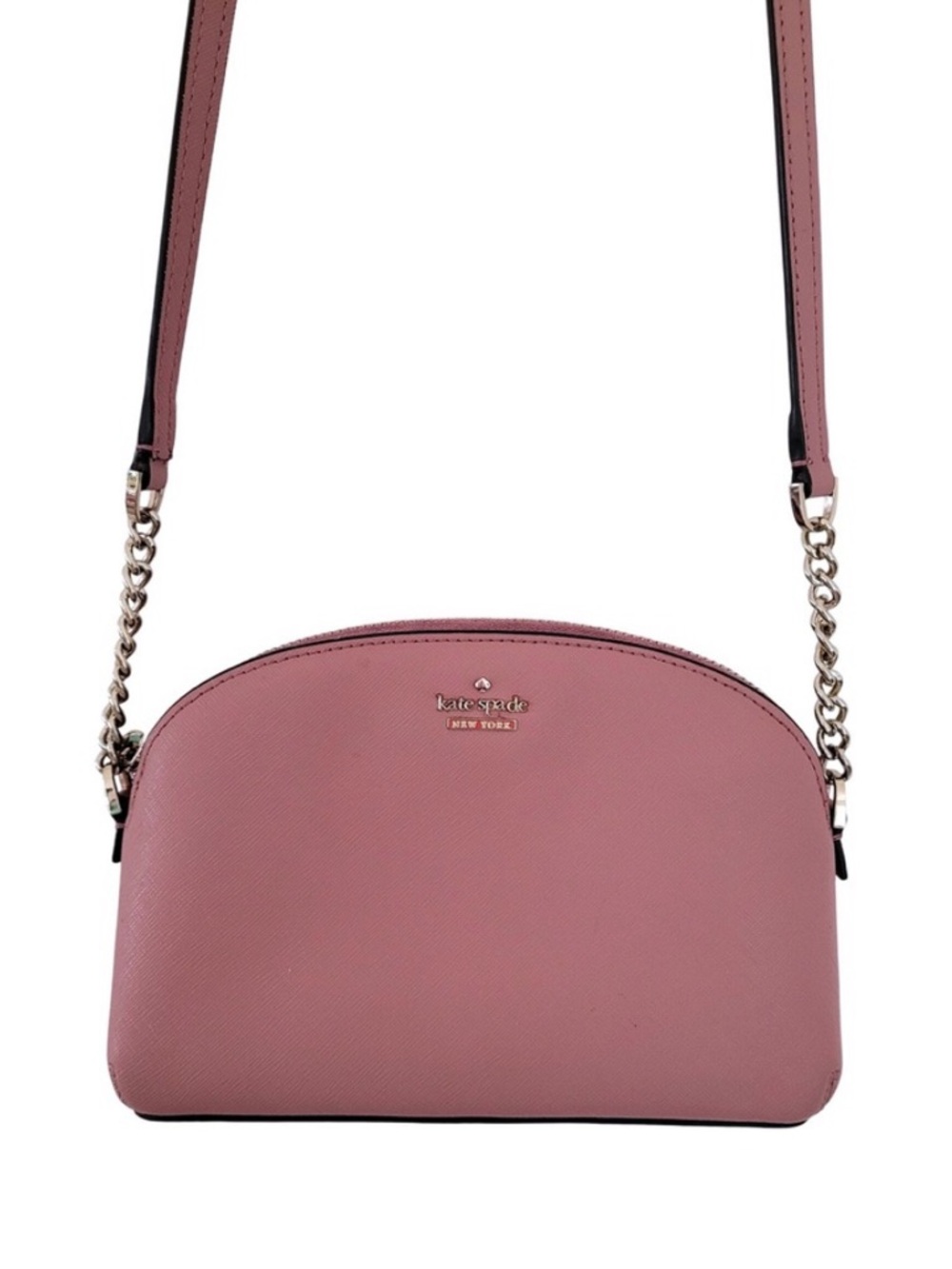 kate spade Dusty Rose Saffiano Dome Crossbody with Chain Strap